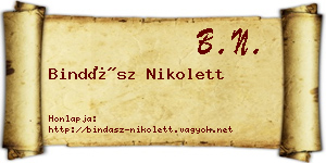 Bindász Nikolett névjegykártya