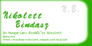 nikolett bindasz business card